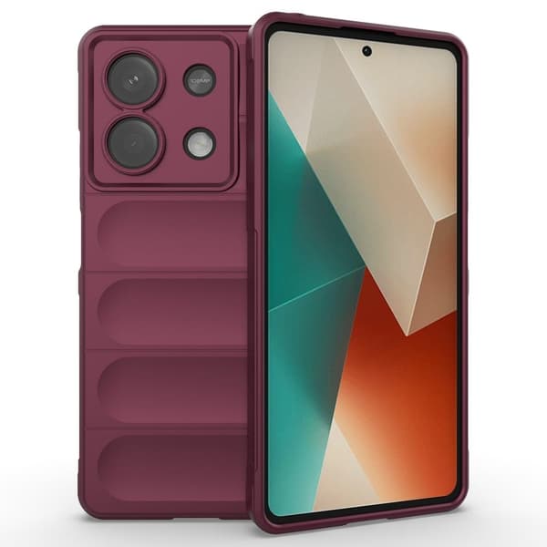 Deksel med mykt grep for Xiaomi Redmi Note 13 5G  - Vinrød Red