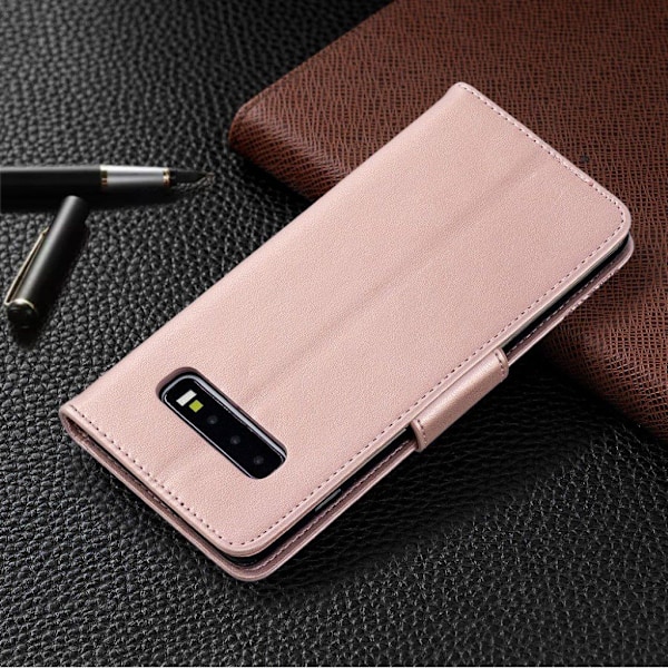 Butterfly läder Samsung Galaxy S10 Plus fodral - Guld Guld