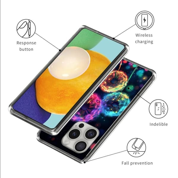 Vibe iPhone 16 Pro cover - Farverig Mælkebøtte Multicolor