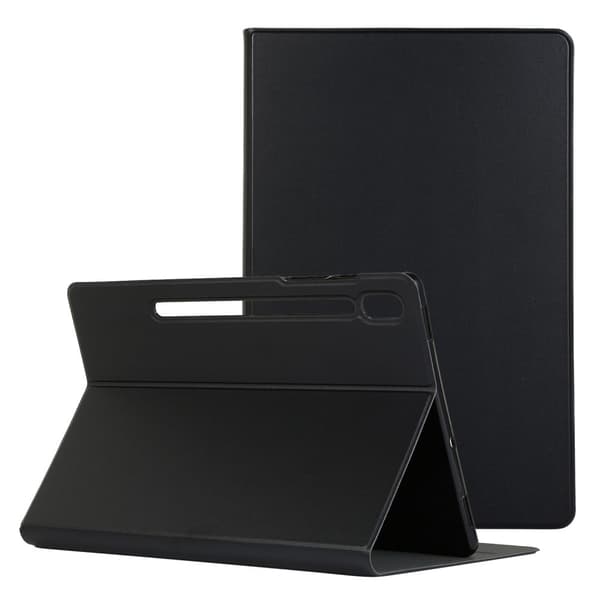 Stødsikkert vegansk læder Stødsikkert Folio Stand Tablet Etui Cover Protector Lenovo Tab P12 Pro - Sort Black