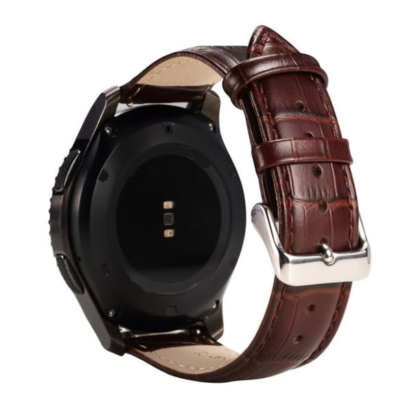 Samsung Gear S3 Frontier / S3 Classic klockarmband PU läder krokodil textur - Brun Brun