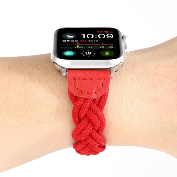 Apple Watch Series 6 / 5 44mm woven braid watch band - Red Röd