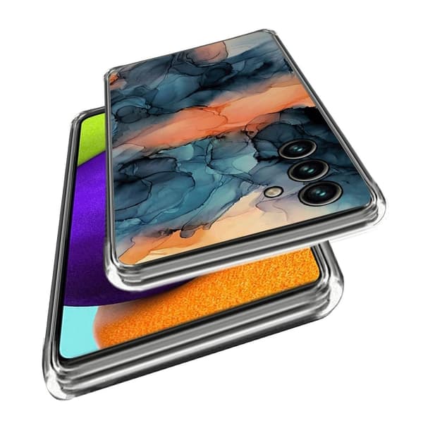 Marmordesign Samsung Galaxy A15 deksel - Style B Green