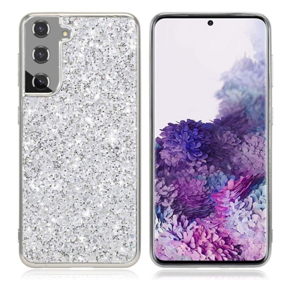 Glitter Samsung Galaxy S21 Plus 5G skal - Silver/Grå Silvergrå