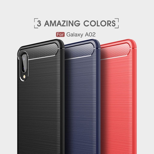 Carbon Flex Etui Samsung Galaxy A02 - Blå Blue