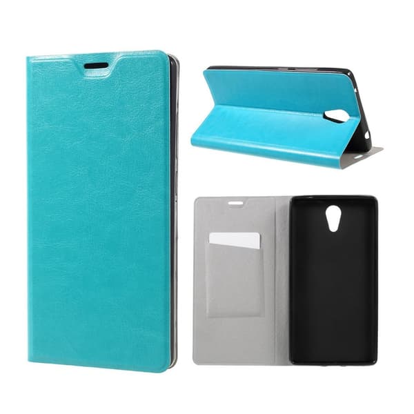 Lenovo Phab 2 Horse Lær Flip Etui - Blå Blue