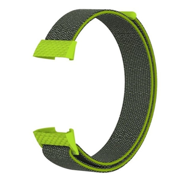 Fitbit Charge 3 tarrakiinnitteinen nylonkellonauha - Kellanvihreä Green