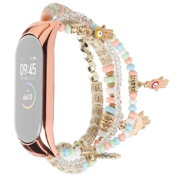 Xiaomi Mi Smart Band 4 / 3 coolt klockarmband i bohemisk pärlstil - Rosa Rosa