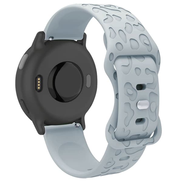 Garmin Venu 2 Plus / vivoactive 5 20mm silikonarmband Leopard Texture Justerbart armband - Molnigt Grå Silvergrå