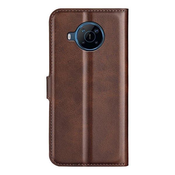 Motorola Moto E30 læderetui med pung - Brun Brown