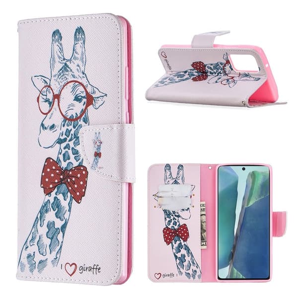Wonderland Samsung Galaxy Note 20 Flippetui - Sjiraff Silver grey