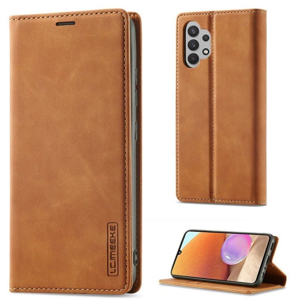 LC.Imeeke Samsung Galaxy A32 5G Læder Etui - Brun Brown
