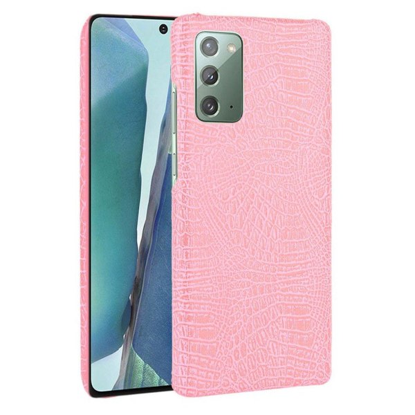 Croco Etui Samsung Galaxy Note 20 - Lyserød Pink