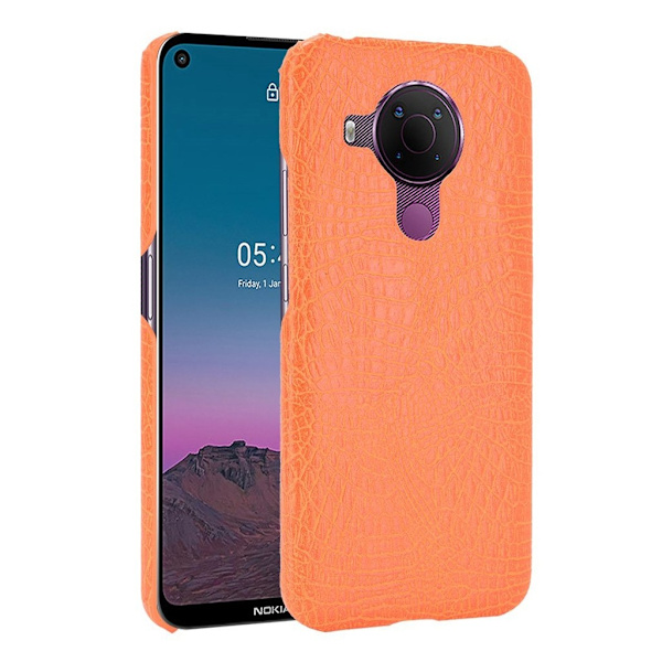 Croco Etui Nokia 5.4 - Oransje Orange