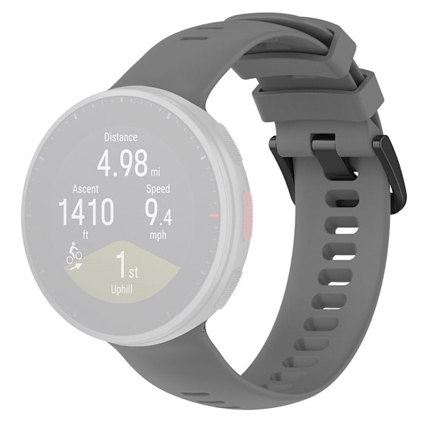 Polar Vantage V2 silikoni yksivärinen kellonhihna - Harmaa Silver grey
