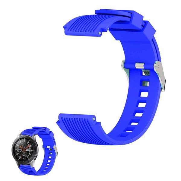 22mm Universal line ætset silikone urrem - Babyblå Blue