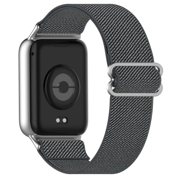 Smart klockarmband Xiaomi Redmi Watch 5 4 / Xiaomi Smart Band 9 Pro / 8 Pro Nylon Elastisk Flätad Rem - Mörkgrå Silvergrå