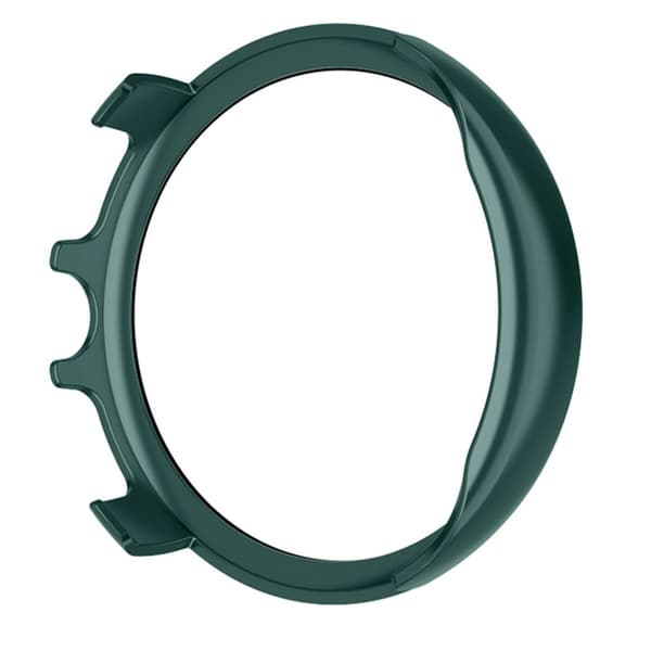 For Aigo GTV2 Watch Protective Cover Hard Flexible Case with Tempered Glass Protector - Midnight Green Grön