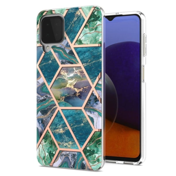Marble Samsung Galaxy A22 4G / M32 Suojakotelo - Sininen / Vihre Multicolor