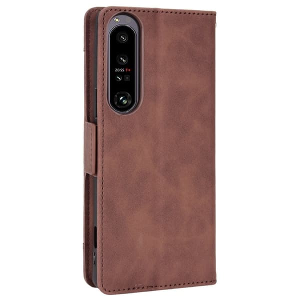 Modernt Sony Xperia 1 IV fodral med plånbok - Brun Brun