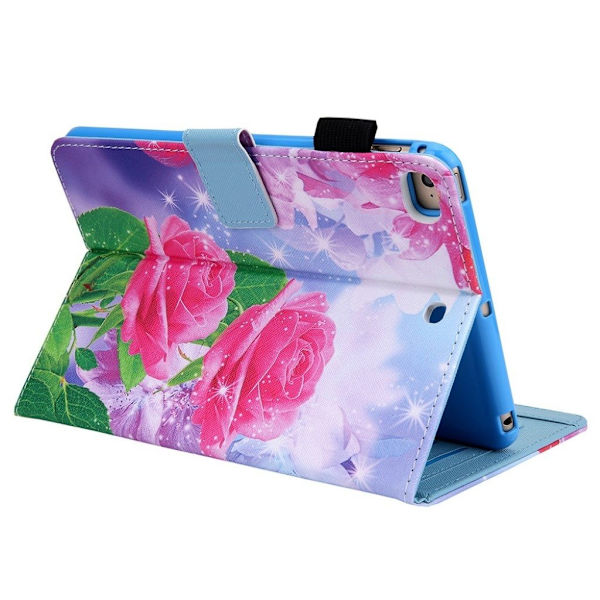 Cool  læder flip etui til iPad Mini (2019) - rød blomst Red