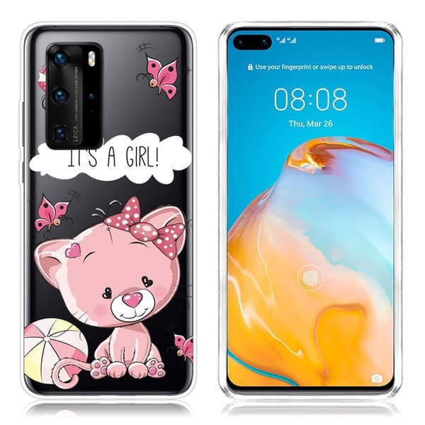 Deco Huawei P40 Cover - DET ER EN PIGE Multicolor