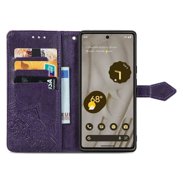 Mandala Google Pixel 7a Flip Etui - Lilla Purple