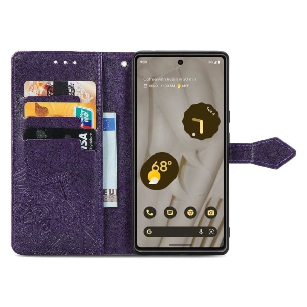Mandala Google Pixel 7a Flip Fodral - Lila Lila