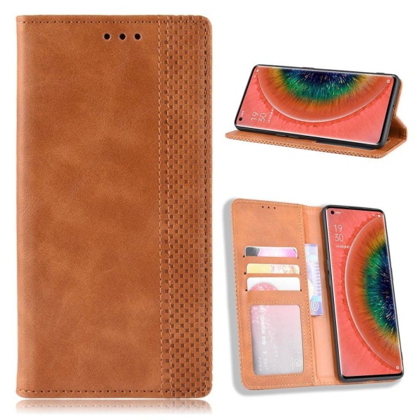 Bofink Vintage Oppo Find X2 Etui - Brun Brown