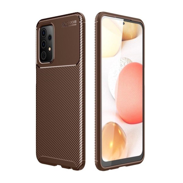 Carbon Shield Samsung Galaxy A52 5G kotelot - Ruskea Brown