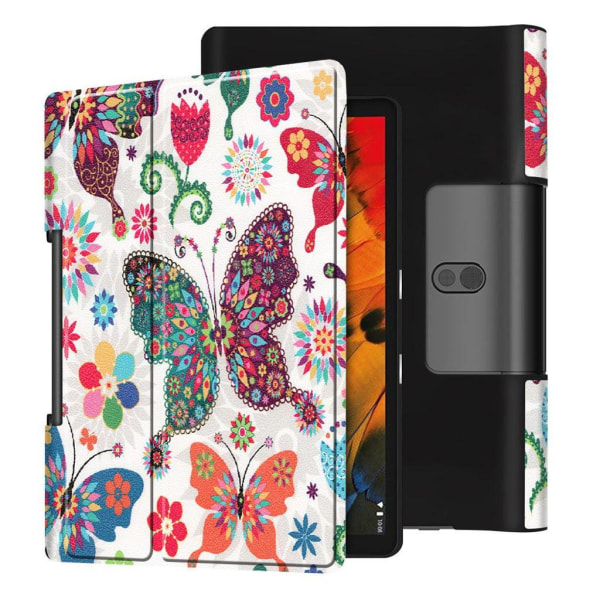 Lenovo Yoga Smart Tab 10.1 mønster læder flip etui - Sommerfugl Multicolor