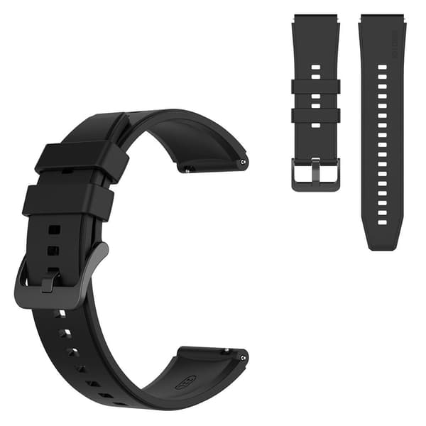 22 mm universal klockarmband i silikon - Svart Svart