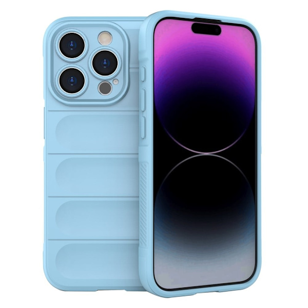 Mjukt greppformat iPhone 15 Pro Max skal - Blå Blå