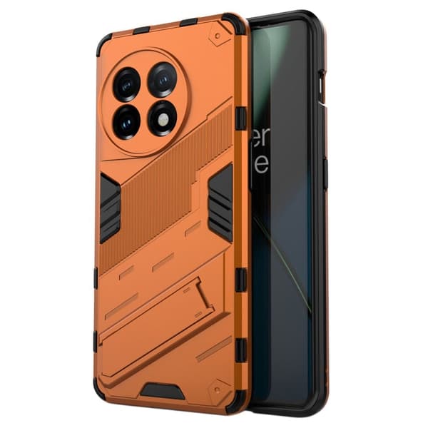 Stødsikker Hybrid Cover med A Moderne Touch til OnePlus 11 - Orange Orange
