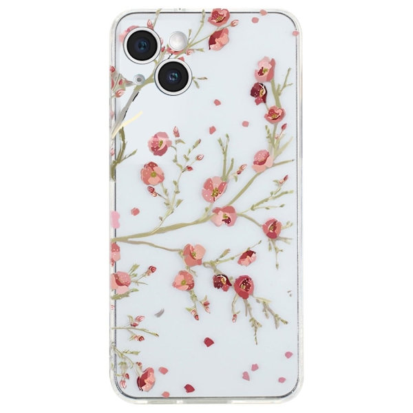 Deco iPhone 15 Plus kotelot - Kukka Pink