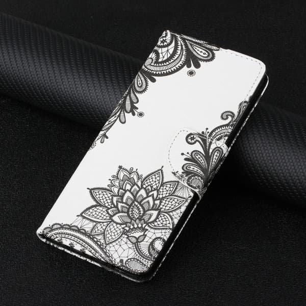 Wonderland iPhone 13 Pro Max Flippetui - Lace Blomst Black