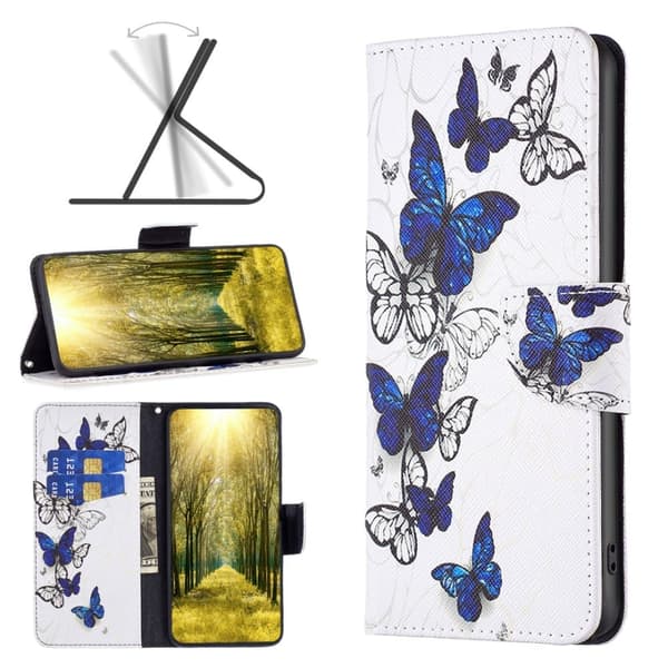 Wonderland Samsung Galaxy A35 flip-etui - Sommerfugler Blue
