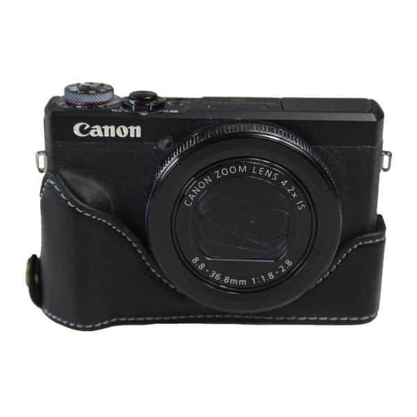 Canon Powershot G7 X Mark Ii Holdbar Læretui - Svart Black