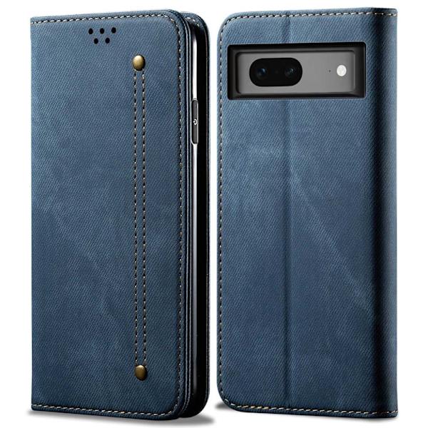 Jeans Google Pixel 7 Flip Etui - Blå Blue