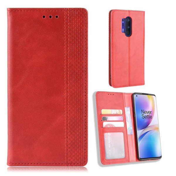 Bofink Vintage läder OnePlus 8 Pro fodral - Röd Röd
