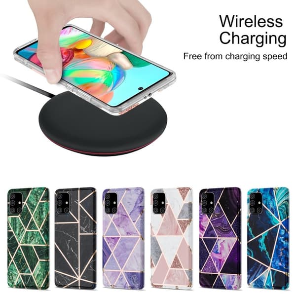 Marble Samsung Galaxy A71 5G Suojakotelo - Musta Black