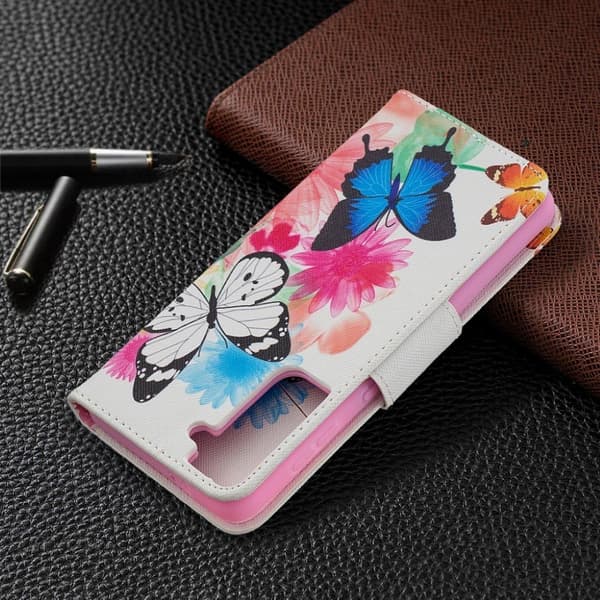 Wonderland Samsung Galaxy S21 Flip Case - kaksi perhonen Multicolor