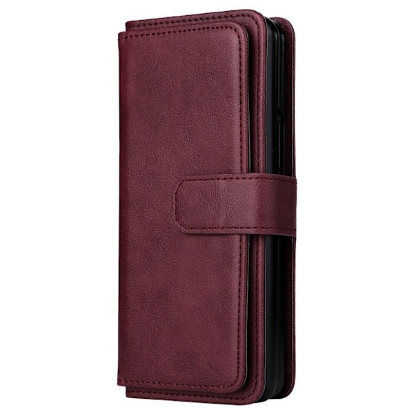 Samsung Galaxy Z Fold3 5G fodral med 10 fickor - Röd Röd