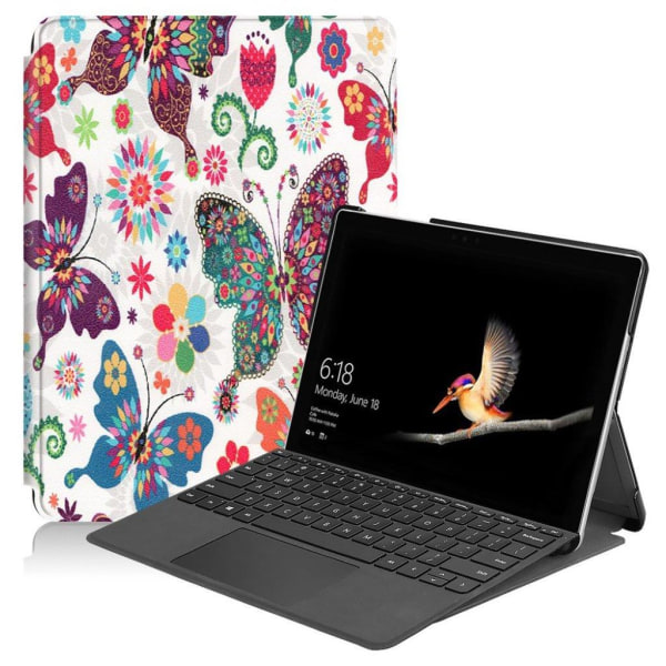 Microsoft Surface Go 10 skyddshölje syntetläder plast stående tr multifärg