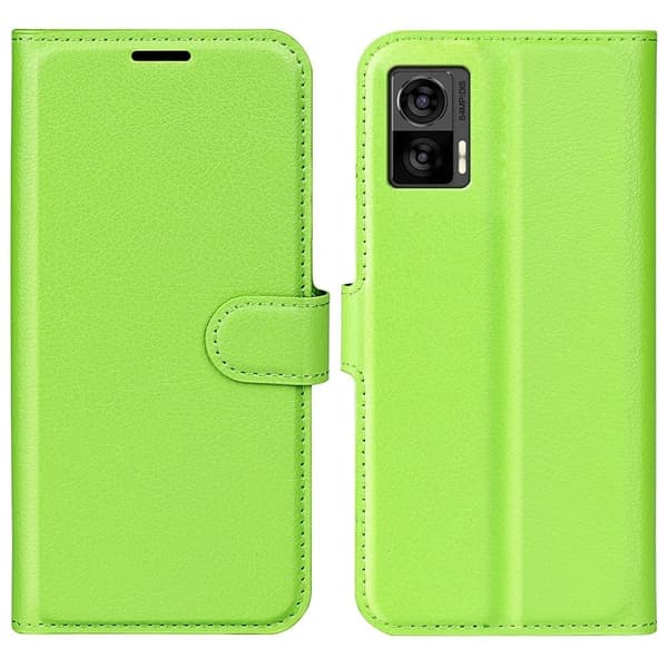 Klassisk Motorola Edge 30 Neo Flip Etui - Grøn Green
