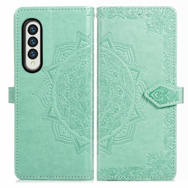Mandala Samsung Galaxy Z Fold3 5G Flippetui - Grønn Green
