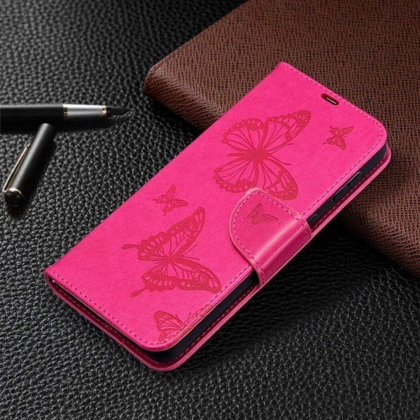 Butterfly Samsung Galaxy S21 Plus flip etui - Rose Pink