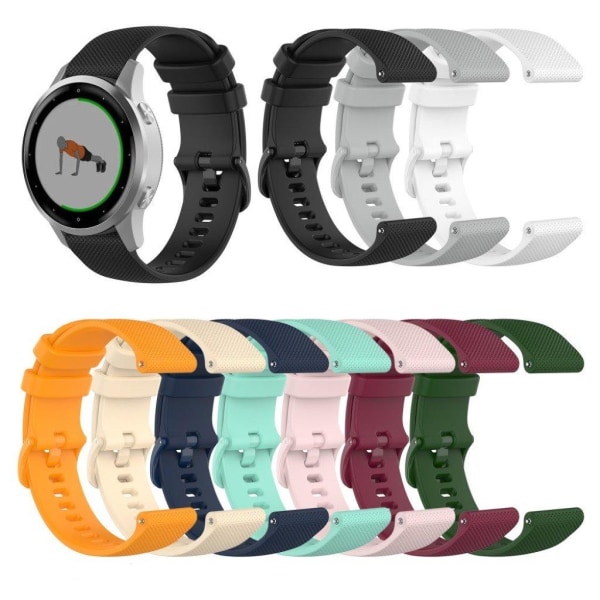 Garmin Venu 2S / Vivoactive 4S / Vivomove 3S ensfarvet urrem - Gul Yellow