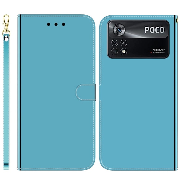 Mirror etui til Xiaomi Poco X4 Pro 5G - Blå Blue