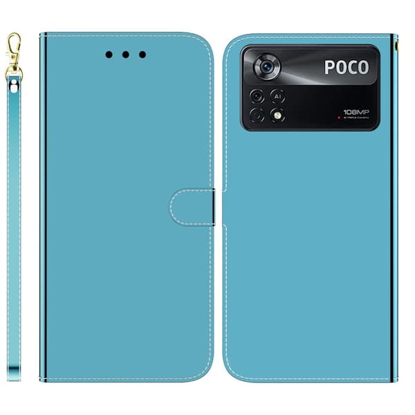 Mirror Xiaomi Poco X4 Pro 5G flip case - Sininen Blue